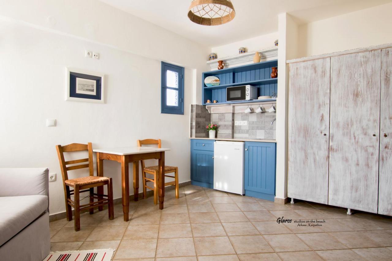 Apartamento Glaros Luxury Studio On The Beach Arkasa Exterior foto