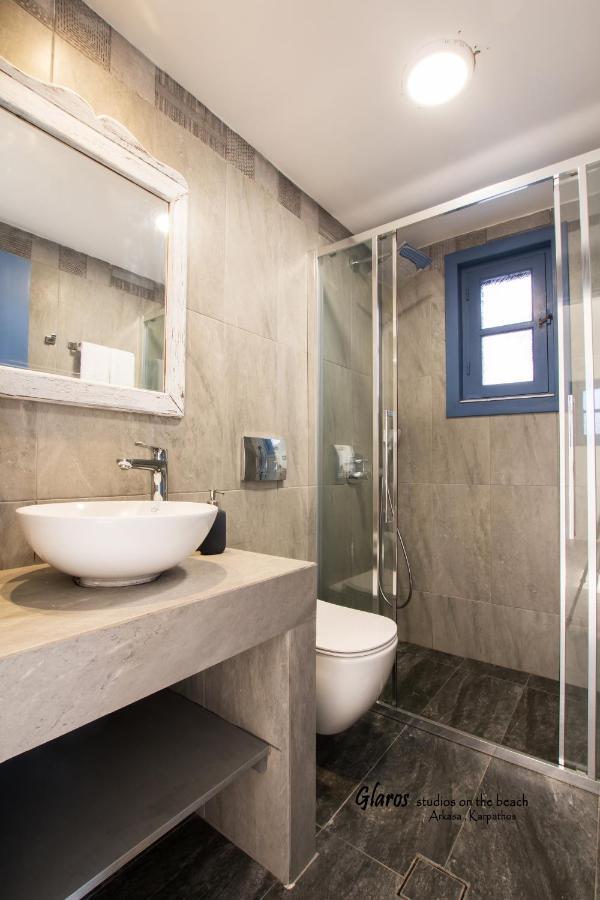 Apartamento Glaros Luxury Studio On The Beach Arkasa Exterior foto