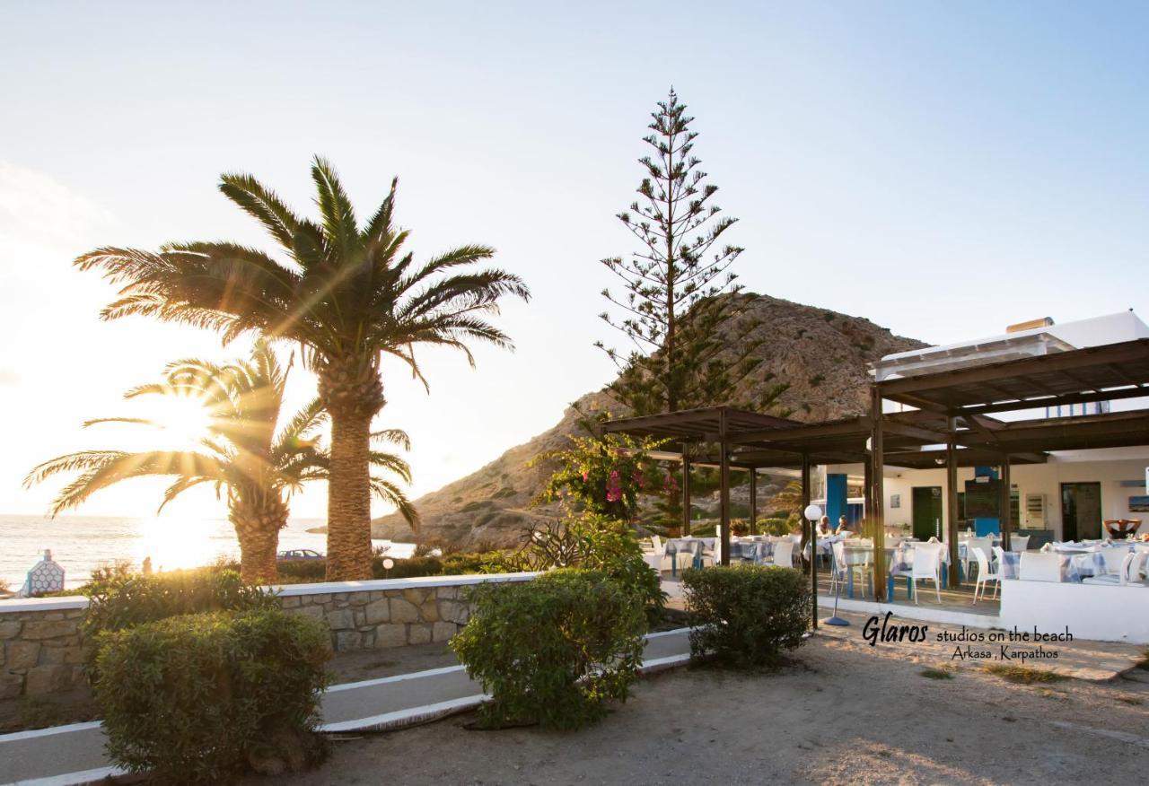 Apartamento Glaros Luxury Studio On The Beach Arkasa Exterior foto
